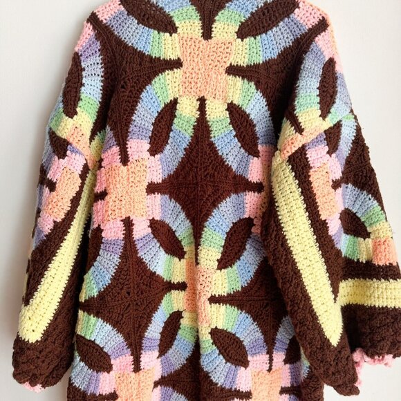 Handmade Multicolor Knit Cardigan - Picture 5 of 7